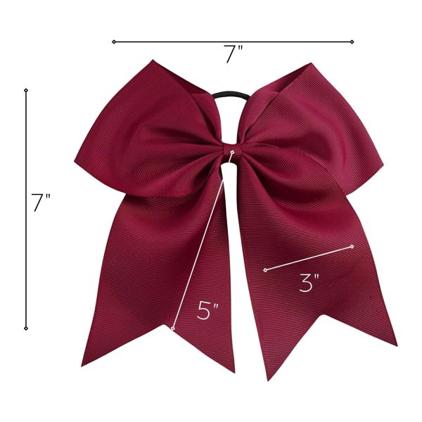 Maroon Cheer Bow Online Hot Sale - Image 3
