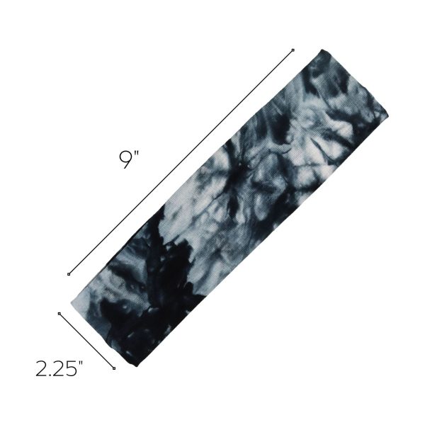 Tie-Dye Black Cotton Headbands - 12 Pack Online - Image 3
