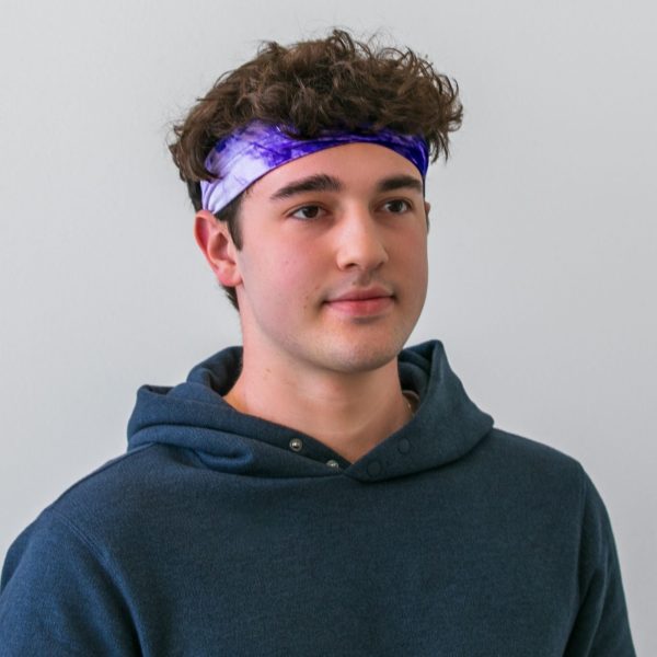 Tie-Dye Purple Cotton Headband Online Sale - Image 2