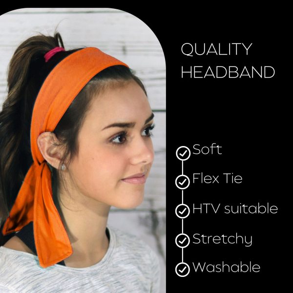 Orange Tie Headbands - 12 Pack Hot on Sale - Image 5