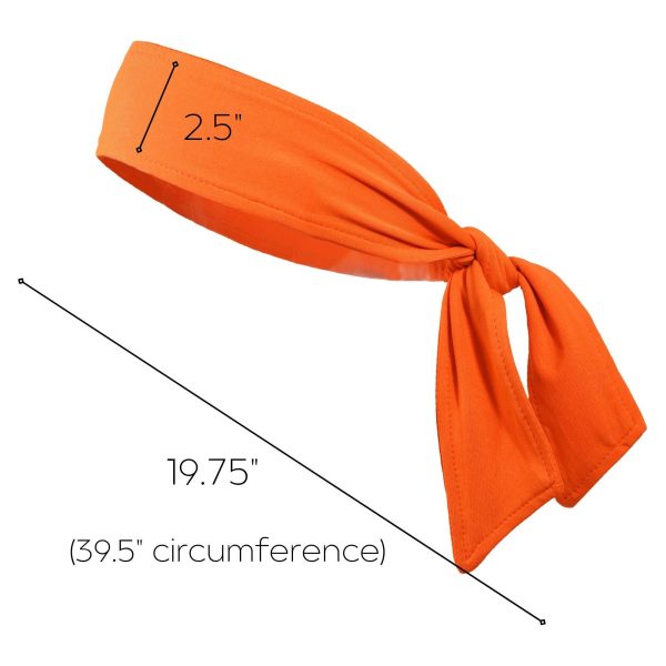 Orange Tie Headbands - 12 Pack Hot on Sale - Image 3