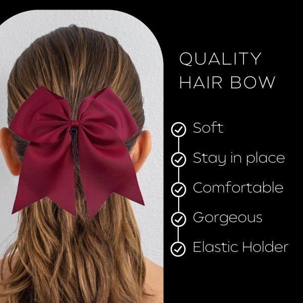 Maroon Cheer Bow Online Hot Sale - Image 5