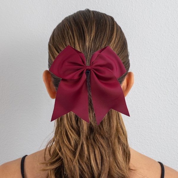 Maroon Cheer Bow Online Hot Sale - Image 2