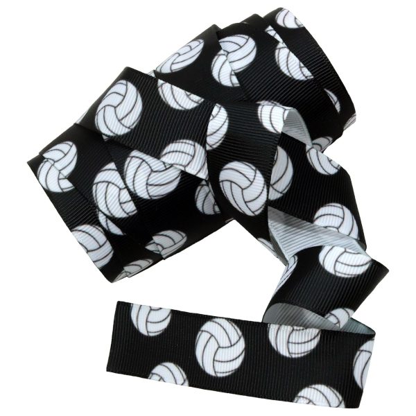 Black Volleyball Sports Ribbon - 5 Yards For Cheap