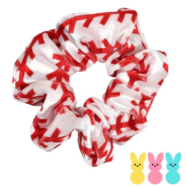 Baseball Seam Velvet Scrunchie Fashion