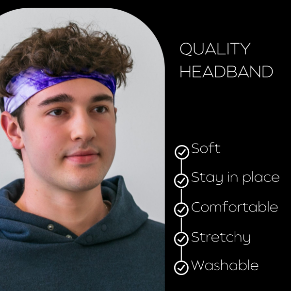 Tie-Dye Purple Cotton Headband Online Sale - Image 5