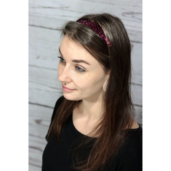 Black and Gold Sequin Headband Hot on Sale - Image 3