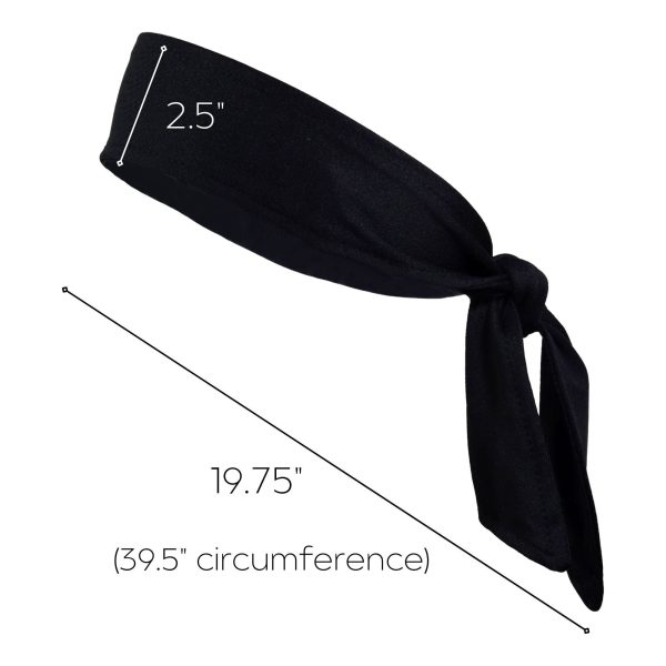 Tie Back Headbands 12 Moisture Wicking Athletic Sports Head Band You Pick Colors & Quantities Sale - Image 4