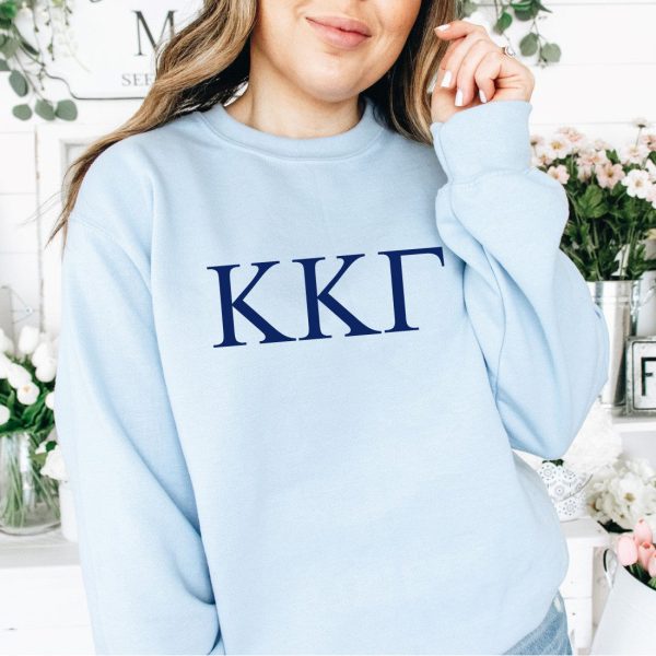 Kappa Kappa Gamma Lettered World Famous Greek Crewneck Online Hot Sale