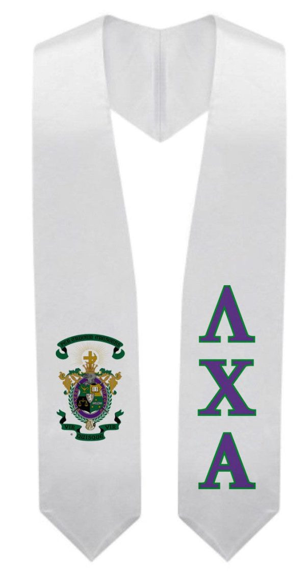 Lambda Chi Alpha Super Crest - Shield Graduation Stole For Cheap