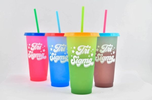 Sigma Sigma Sigma Color Changing Cups (Set of 4) For Cheap