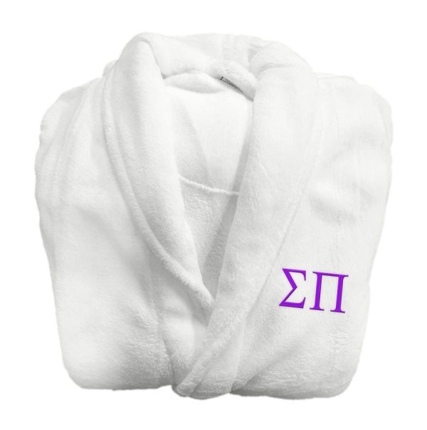 Sigma Pi Fraternity Lettered Bathrobe Hot on Sale