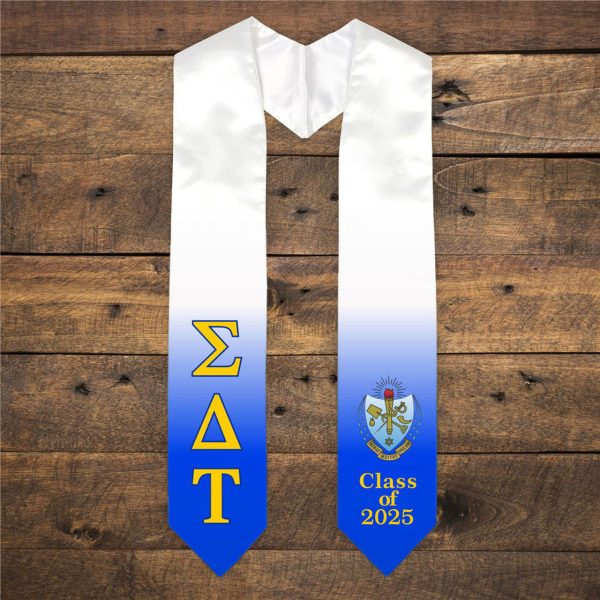 Sigma Delta Tau Extra Fancy Greek Class Of  Graduation Stole For Cheap