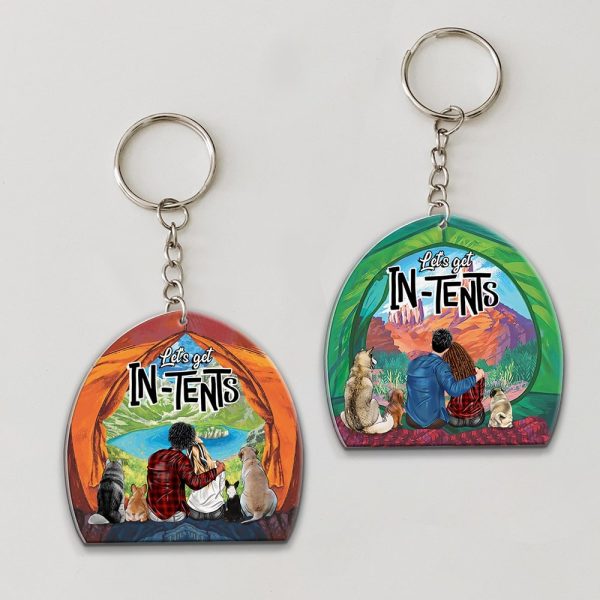 Camping Couple, Let s Get In-Tents, Personalized Keychain, Valentine Gift, Couple Gift, 231223 Hot on Sale - Image 2