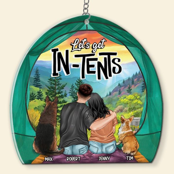 Camping Couple, Let s Get In-Tents, Personalized Keychain, Valentine Gift, Couple Gift, 231223 Hot on Sale - Image 4
